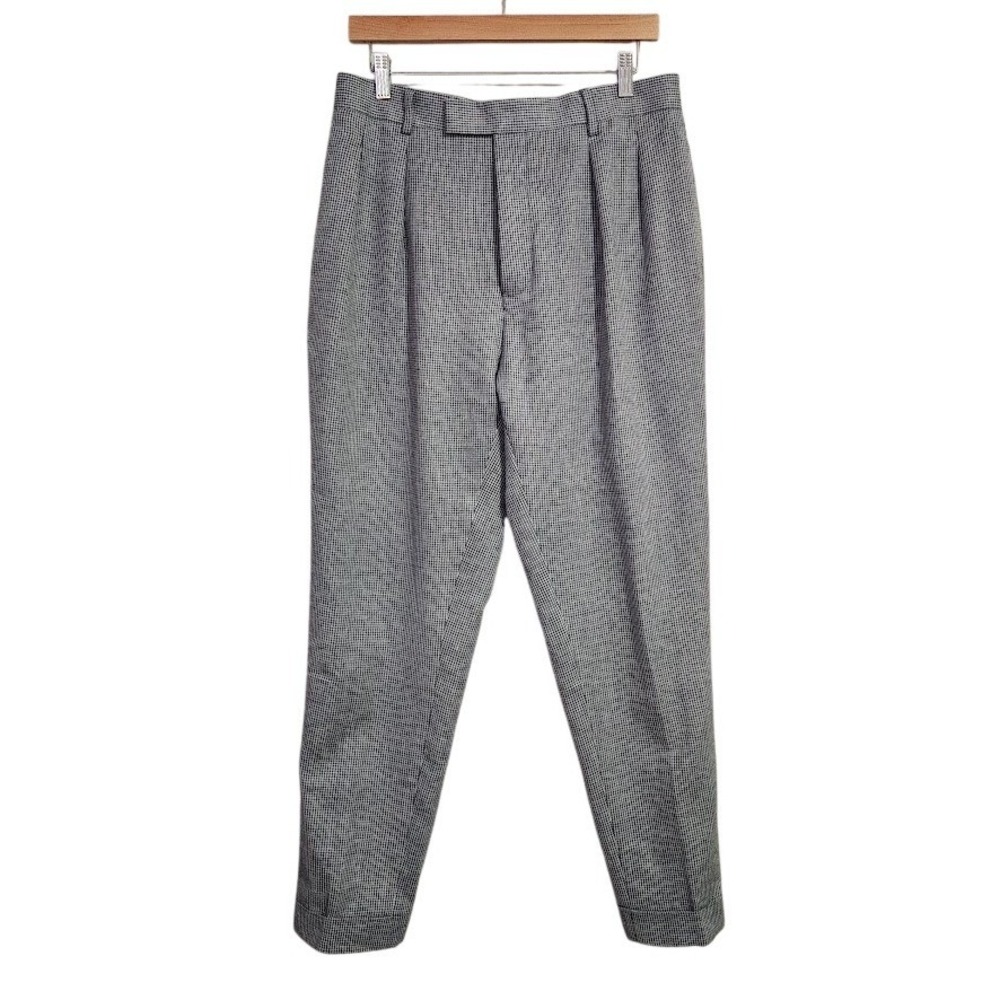 OCTOBRE-EDITIONS Moon mill textiles Linen‎ cotton wool Trousers Houndstooth 42